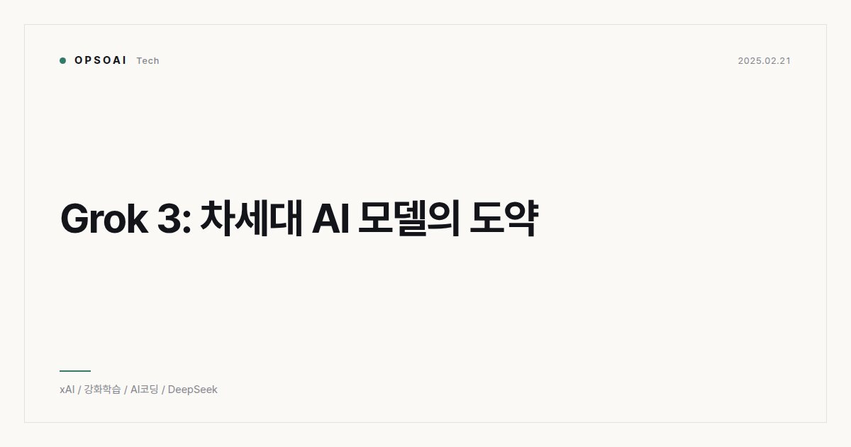 Grok 3: 차세대 AI 모델의 도약 대표 이미지