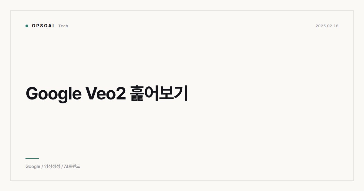 Google Veo2 훑어보기 대표 이미지