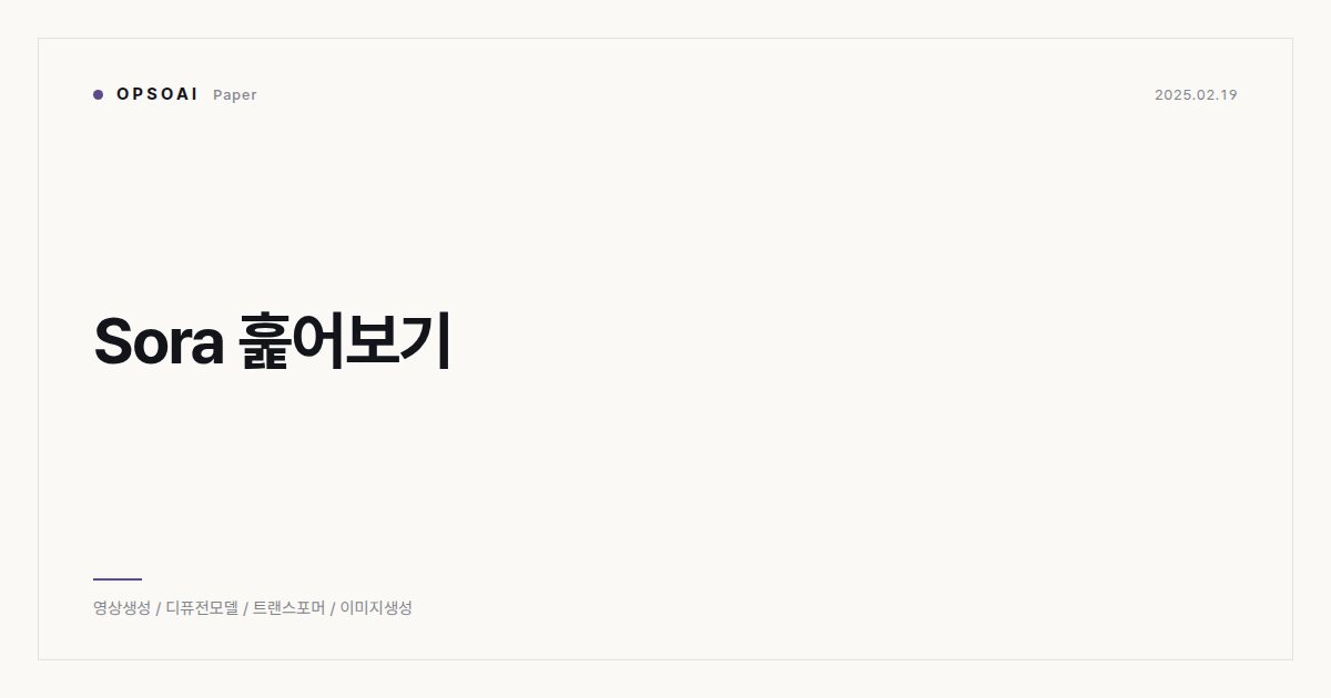 Sora 훑어보기 대표 이미지